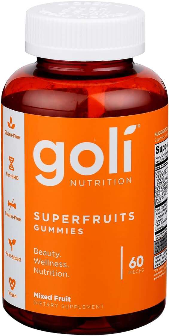 Goli Nutrition, Gummies Superfruits Mixed Fruit, 60 Count - Image 1