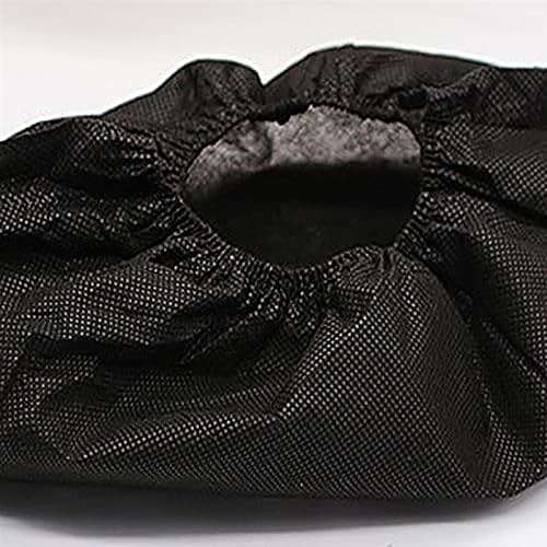 XIAOWEI Black Shoe Covers - 100 Pack (50 Pairs) Disposable Boot and Booties | One Size Fits Most Durable 35 GSM Non Woven Material (Black) - Image 6