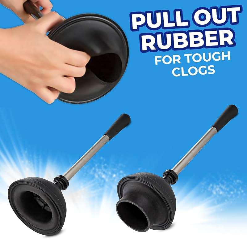 UMIEN Toilet Brush and Plunger Set 18-in - Updated 2025 No-Rust - Stainless Steel Design - Long Handles - with Freestanding Canister - Image 6