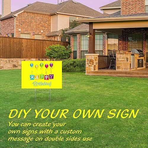 Blank Yard Signs with Stakes, Yellow 4 Pack12"x18" Corrugated Plastic Sheet for Yard Sale Signs,Garage Sale Signs, Blank Signs with Stakes, Superhard Sturdy - Image 5