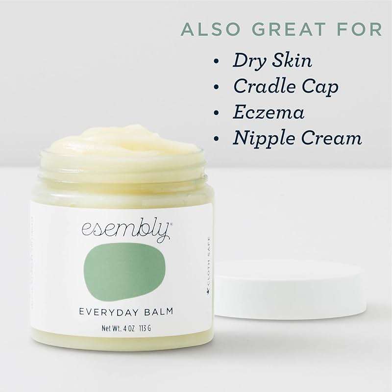 Esembly Everyday Balm, Organic Diaper Balm for Delicate Baby Skin, Diaper Rash Prevention, Multiple Uses Including Nipple Cream, Cradle Cap, Dry and Chapped Skin, Made in USA, 4oz - Image 6