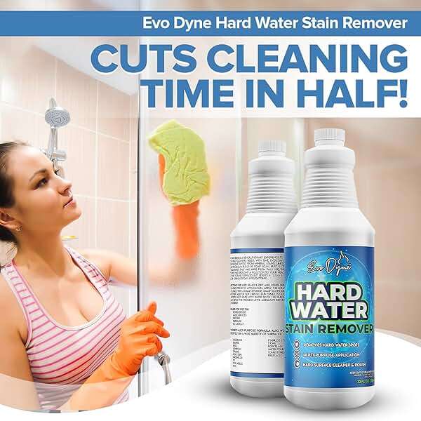 Evo Dyne Hard Water Stain Remover – Hard Water Spot Remover for Glass, Shower Doors, Tile & Bathroom Surfaces – Fiberglass Tub Cleaner & Fiberglass Shower Cleaner – 32oz - Image 4