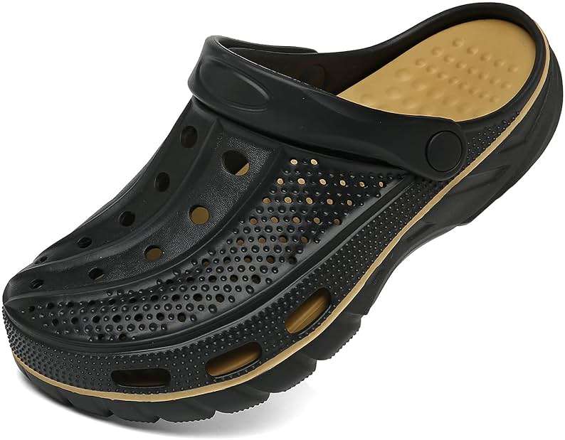ChayChax Men's and Women's Arch Support Clogs Garden Shoes Slip-on Outdoor Beach Water Sandals with Removable Cushion Footbed - Image 1