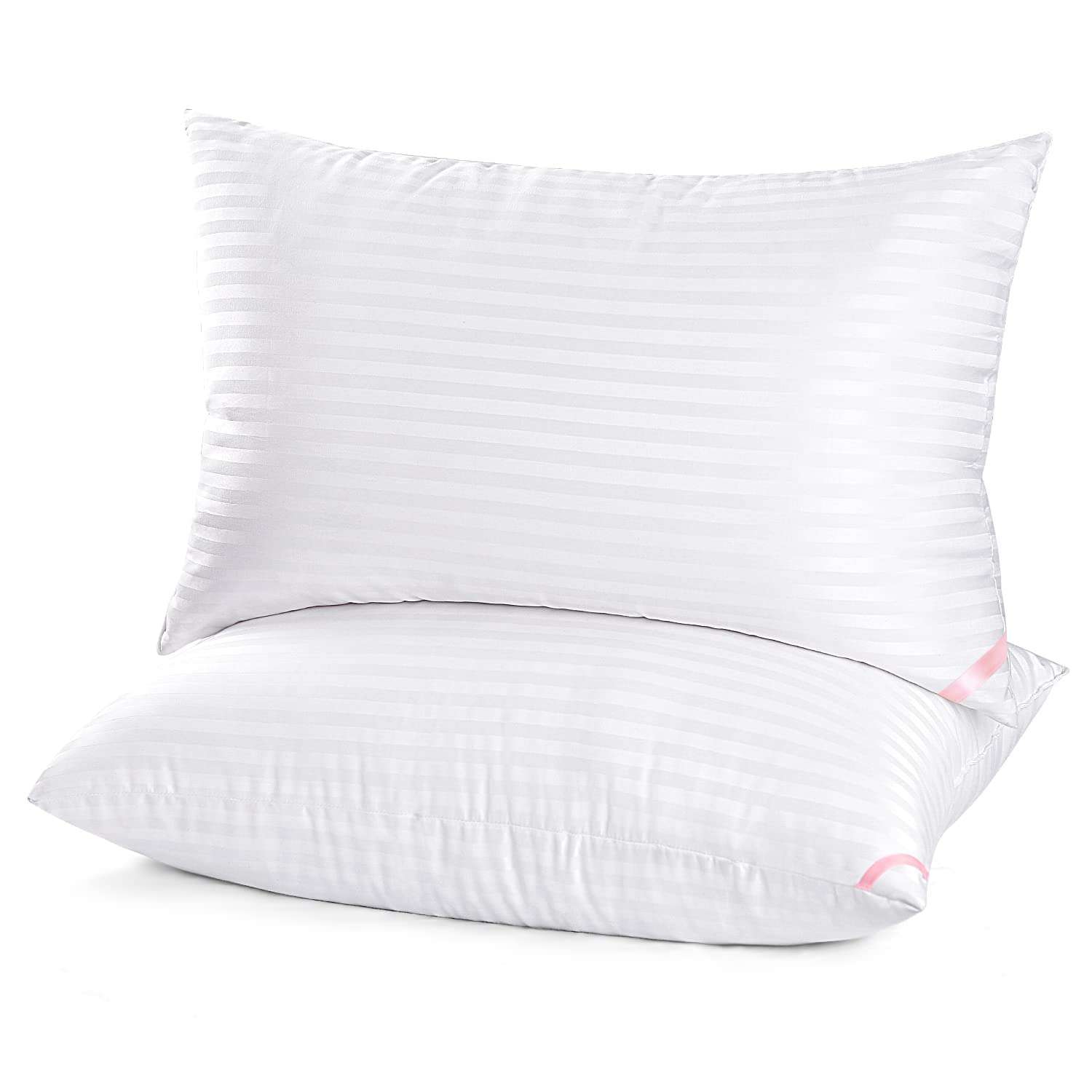 EIUE Hotel Collection Bed Pillows for Sleeping 2 Pack Queen Size，Pillows for Side and Back Sleepers,Super Soft Down Alternative Microfiber Filled Pillows,20 x 30 Inches - Image 1