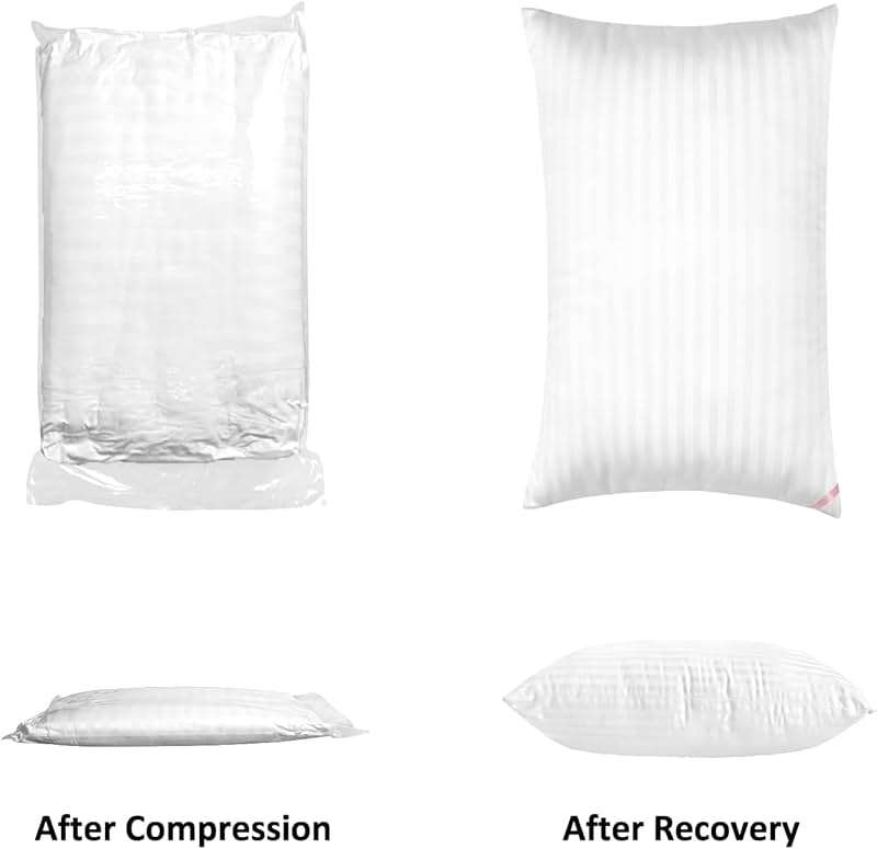 EIUE Hotel Collection Bed Pillows for Sleeping 2 Pack Queen Size，Pillows for Side and Back Sleepers,Super Soft Down Alternative Microfiber Filled Pillows,20 x 30 Inches - Image 5