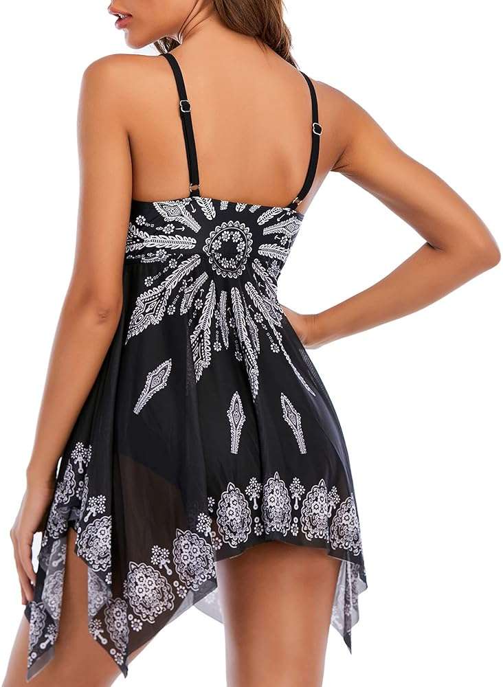 One-Piece Swim Dress-Tummy Control, Built-in Shorts, Front Tie, Modest Skirted Swimsuit, Swim Suits for Women 2026 - Image 4