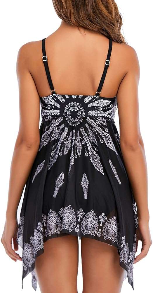 One-Piece Swim Dress-Tummy Control, Built-in Shorts, Front Tie, Modest Skirted Swimsuit, Swim Suits for Women 2026 - Image 5
