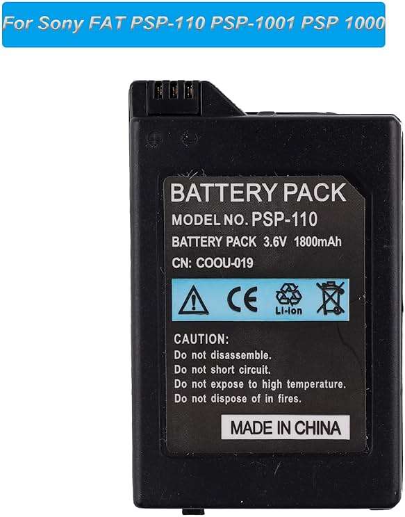 E-YIIVIIL Replacement Battery PSP-110 Compatible with Sony Fat PSP-110 PSP-1001 PSP 1000 Battery - Image 2