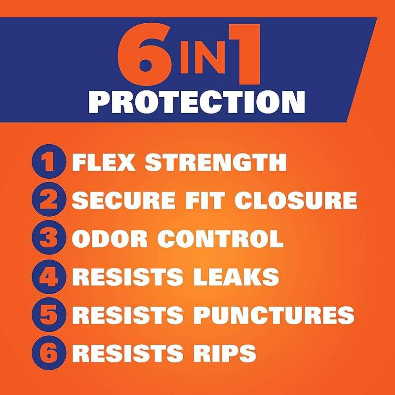 Hefty Ultra Strong 13 Gallon Trash Bags, Tall Kitchen Trash Bags 13 Gallon Size, Resist Leaks, Punctures, and Rips, Continuous Odor Control, White, Fabuloso Scent, 80 Bags - Image 3