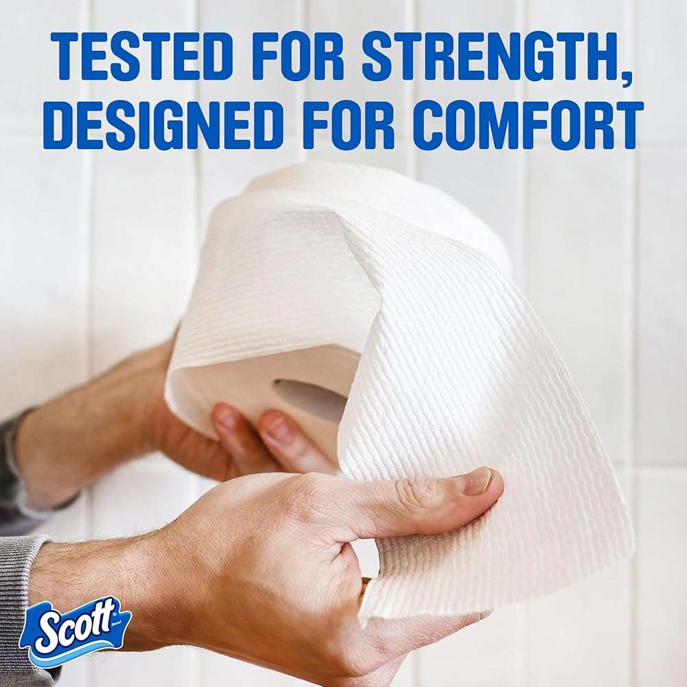 Scott ComfortPlus Toilet Paper, 36 Mega Rolls (2 Packs of 18), 425 Sheets per Roll, Septic-Safe, 1-Ply Toilet Tissue - Image 6