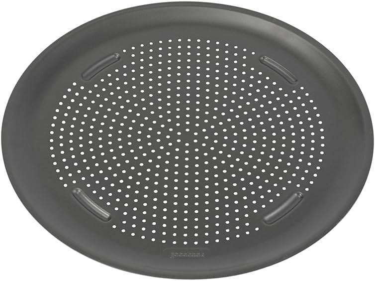 GoodCook AirPerfect Insulated Nonstick Carbon Steel Pizza Pan with Cutting Guides, Perforated Nonstick Pizza Pan, 15.75-Inch, Gray - Image 1