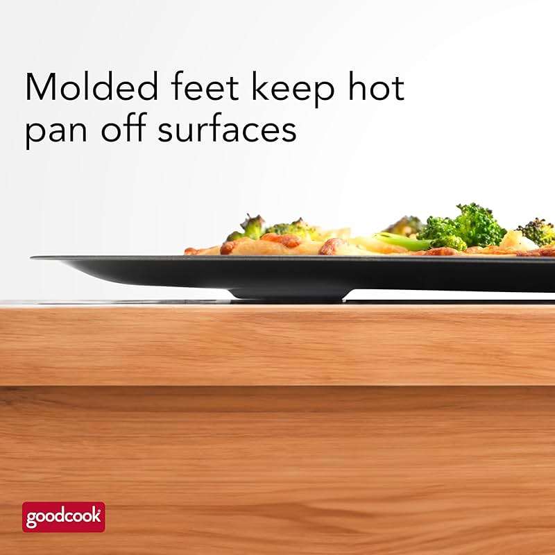 GoodCook AirPerfect Insulated Nonstick Carbon Steel Pizza Pan with Cutting Guides, Perforated Nonstick Pizza Pan, 15.75-Inch, Gray - Image 8