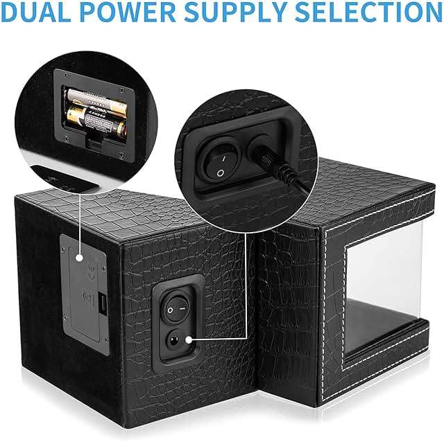 Efaithtek Automatic Single Watch Winder for Automatic Watches,Rotating Watch Case with Japanese Quiet Motor，AC Adapter or Battery Powered - Image 5
