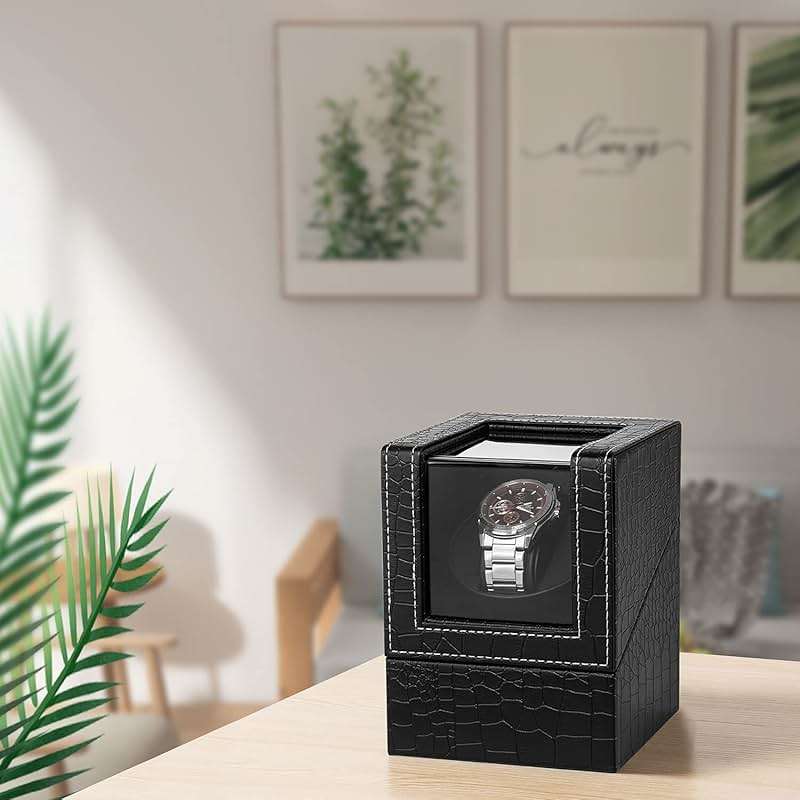 Efaithtek Automatic Single Watch Winder for Automatic Watches,Rotating Watch Case with Japanese Quiet Motor，AC Adapter or Battery Powered - Image 7
