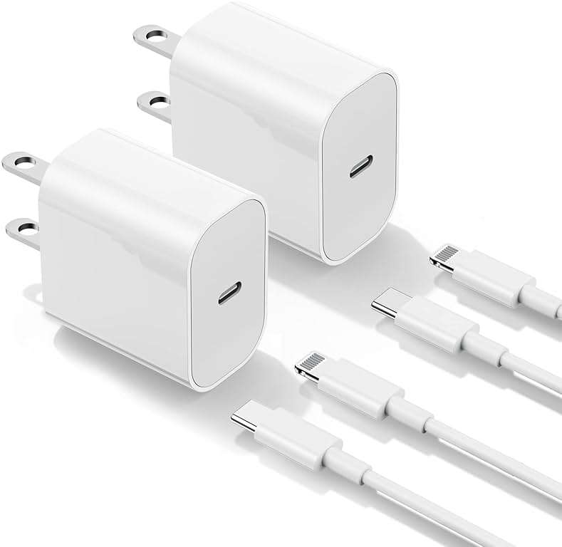 iPhone Charger Fast Charging 6ft, Type C Charger Block and Long USB C to Lightning Cable Cord, USBC Wall Plug Power Adapter Cube for Apple iPhone 14 Pro Max/14 Plus/14/13/12 Mini/11/XS Max/XR/iPad Air - Image 1