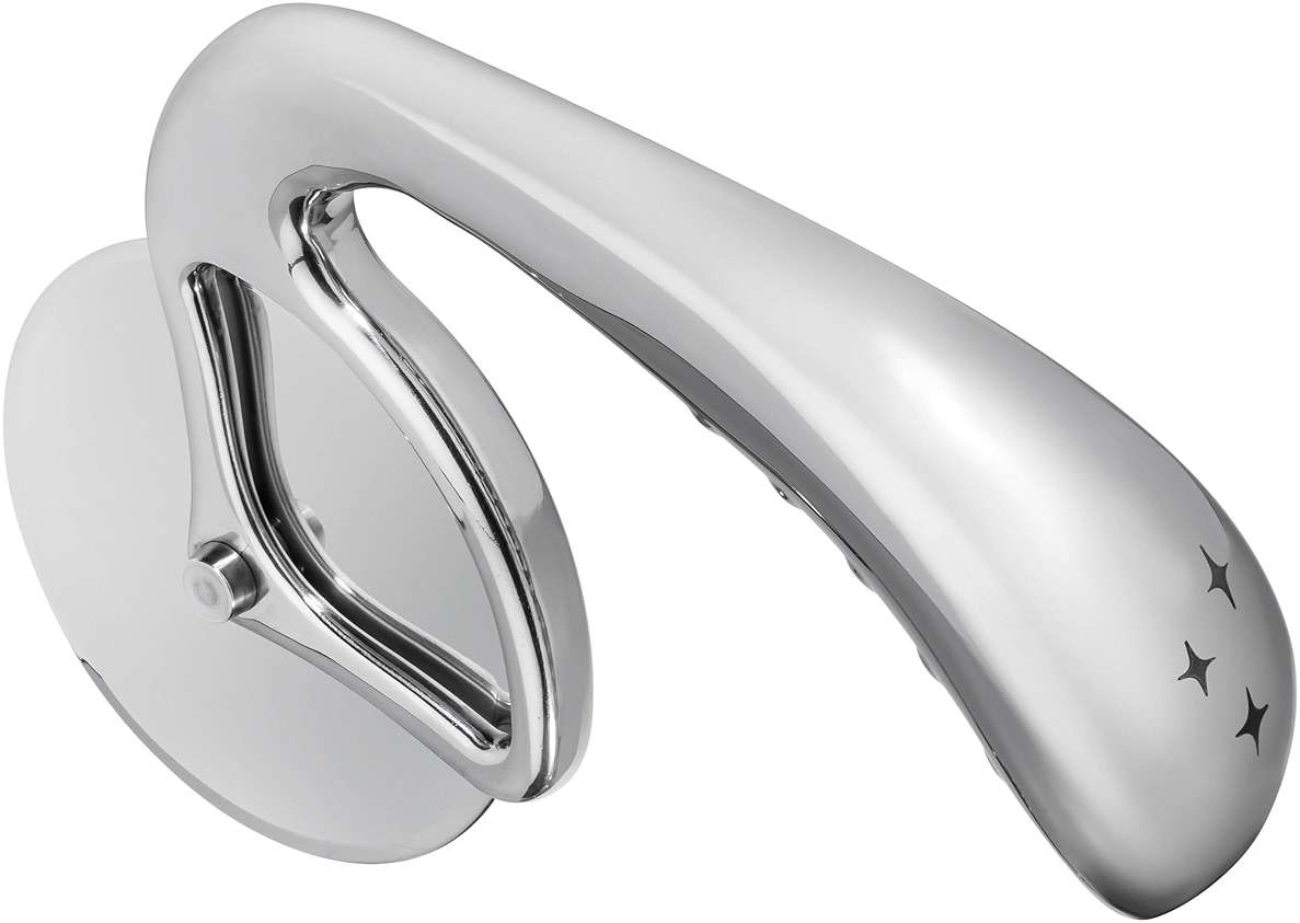 Pizza Cutter Wheel by Midnight Slice - Stainless Steel Food Slicer for Pizzas and more with Ergonomic Handle and Sharp Cutting Surface for Clean Cuts - Image 1