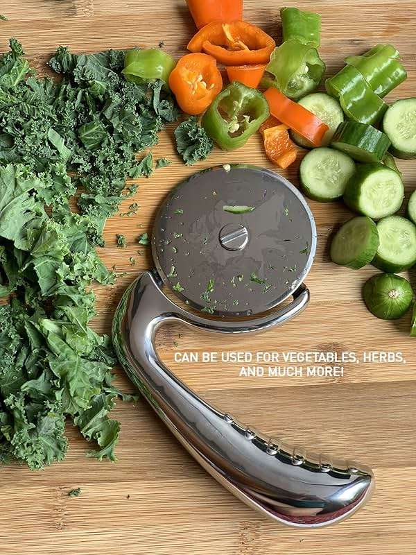 Pizza Cutter Wheel by Midnight Slice - Stainless Steel Food Slicer for Pizzas and more with Ergonomic Handle and Sharp Cutting Surface for Clean Cuts - Image 9