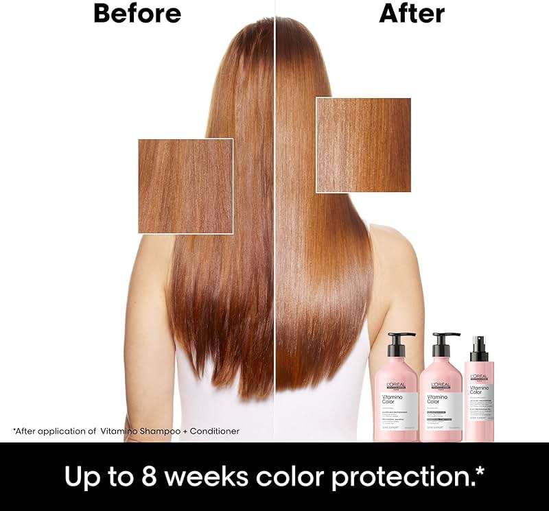 L'Oreal Professionnel Paris Vitamino Color Shampoo - Protects & Preserves Hair Color, Prevents Damage, Adds Vibrancy & Enhances Shine - Image 2