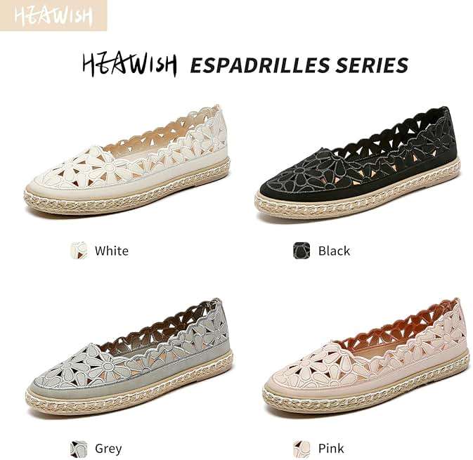 HEAWISH Women’s Ballet Flat Daisy Round Toe Dress Shoes Casual Slip On Rope Loafer - Image 5