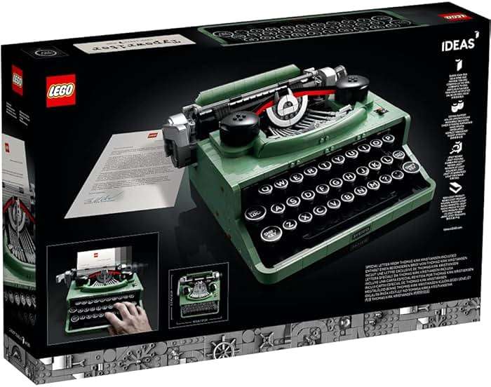 Lego 21327 Ideas The Vintage Writing Machine, Original Gift, Creative Hobby Kits for Adults, Building Set - Image 4