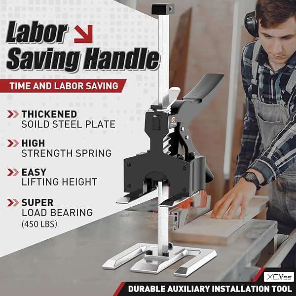 XClifes Labor Saving Arm Jack Handle 2 Pack, Construction Jack, Wall Tile Locator, Multi Function Height Adjustment Lifting Device, Door Panel Lifting Cabinet, Raised 6.69 in, Pair Dynamic Load 450 LB - Image 2