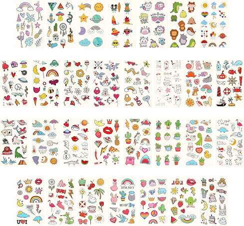 Metker Temporary Tattoos for Kids - 90 Sheets 1000+ Designs | Waterproof Temporary Tattoos toys for Birthday Party Favors, Group Activities | Educational & Safe Skin Art - Image 2