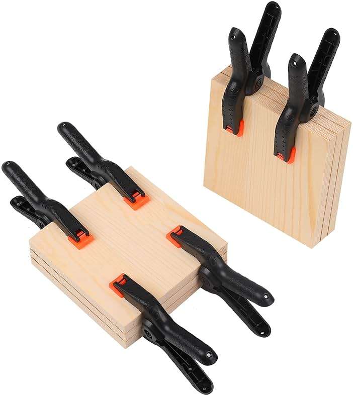 12 Pack Plastic Spring Clamps, 3.5inch Small Heavy Duty Clips for Crafts, Backdrop Stand, Woodworking, Photography Studios (Black) - Image 7