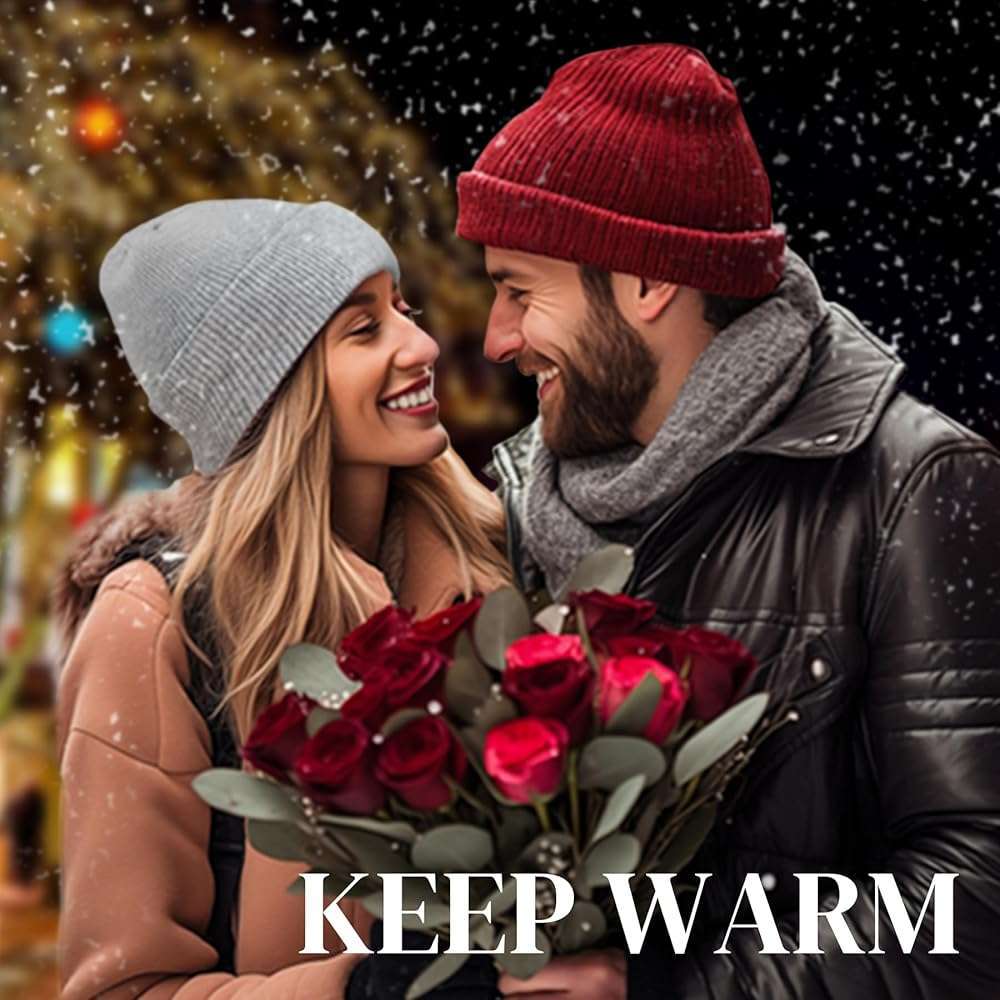 PFFY Unisex Beanie Hats for Men Women Knit Winter Beanies - Image 3