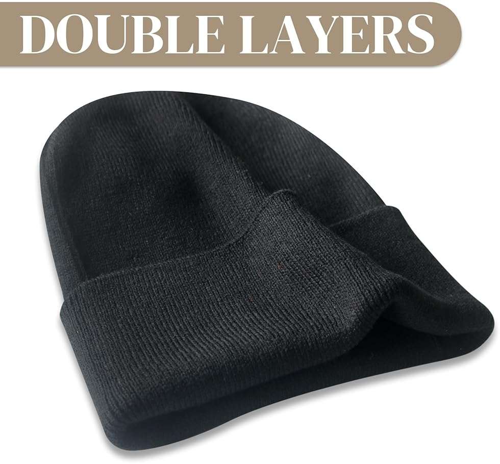PFFY Unisex Beanie Hats for Men Women Knit Winter Beanies - Image 6