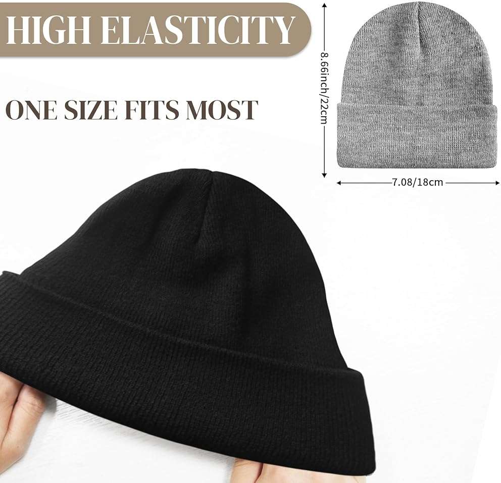 PFFY Unisex Beanie Hats for Men Women Knit Winter Beanies - Image 7