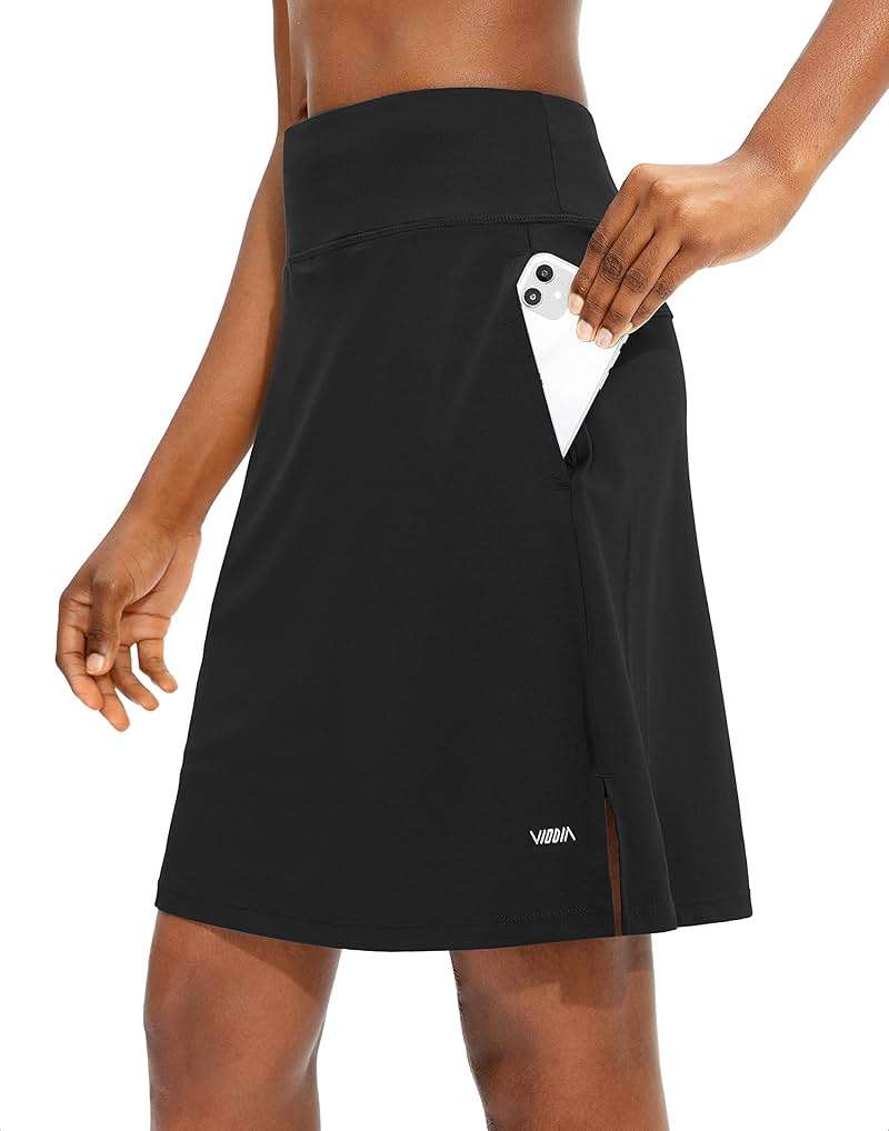 Viodia Women's 20" Knee Length Skorts Skirts UPF50+ Athletic Tennis Golf Skirt for Women Casual Summer Skirts - Image 1