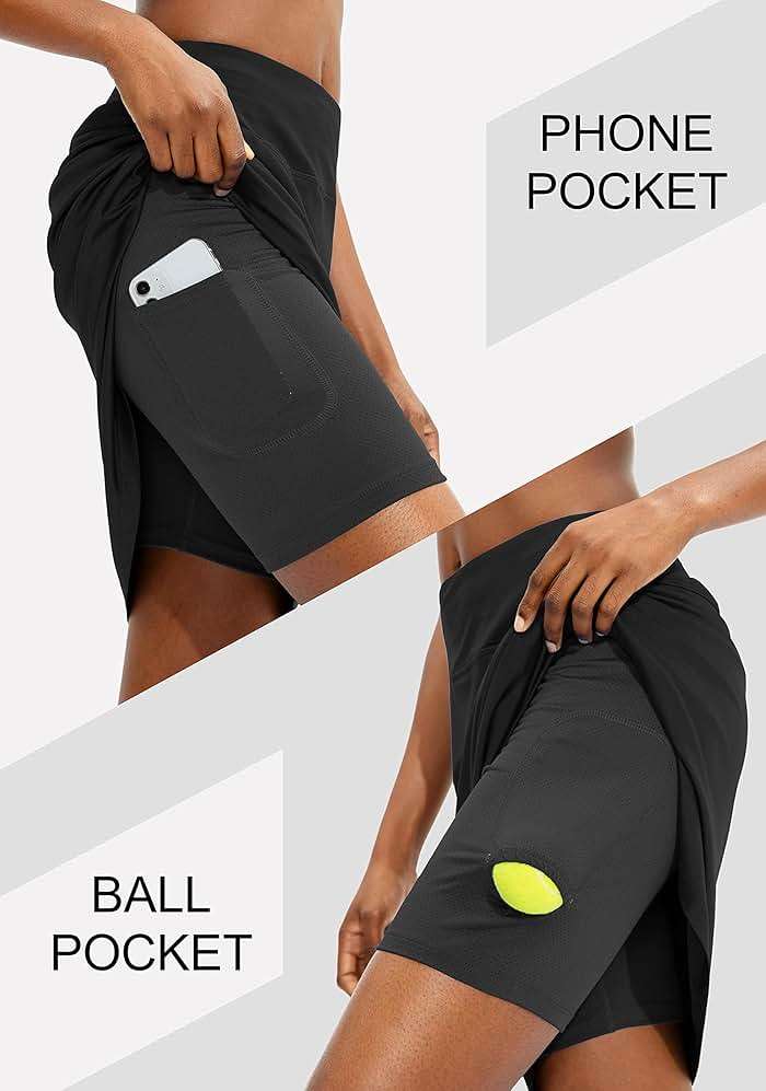 Viodia Women's 20" Knee Length Skorts Skirts UPF50+ Athletic Tennis Golf Skirt for Women Casual Summer Skirts - Image 3