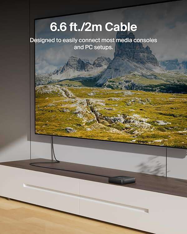 Belkin Ultra HD HDMI 2.1 Cable 6.6ft/2M, 4K Ultra High Speed HDMI Cable, 48Gbps HDMI 2.1 Cord, Dolby Vision HDR & 8K @60Hz, 10K Streaming - Compatible w/ Playstation, PS4, PS5, Xbox Series X, & More - Image 6