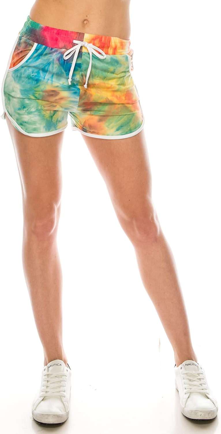 LA12ST Women Workout Yoga Shorts - Premium Buttery Soft Solid Stretch Active Running Dance Volleyball Dolphin Shorts - Image 2