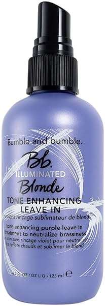 Bumble and bumble. Illuminated Blonde Tone Enhancing Purple Leave-in Treatment Spray | Neutralize Brassiness | Heat Protection, Hydrating, Anti Frizz, Color Safe | Curl, Wavy, Straight, 4.2 Fl Oz - Image 1