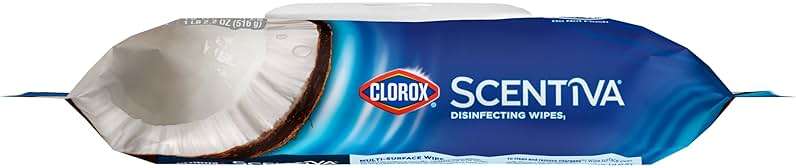 Clorox Scentiva Disinfecting Wipes, Coconut and Waterlily, 75 Count, Pack of 3 (Package May Vary) - Image 14