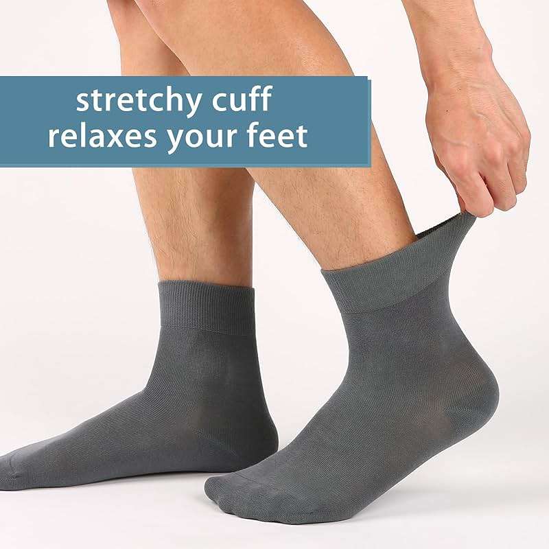 FGZ Mens Crew Socks Breathable Cotton Soft Casual Thin Socks for Work,Sport & Everyday Wear,5 Pairs - Image 4