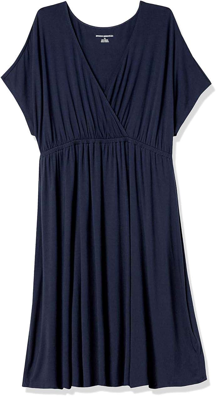 Amazon Essentials Women's Surplice V Neck Swing Dress (Available in Plus Size) - Image 5