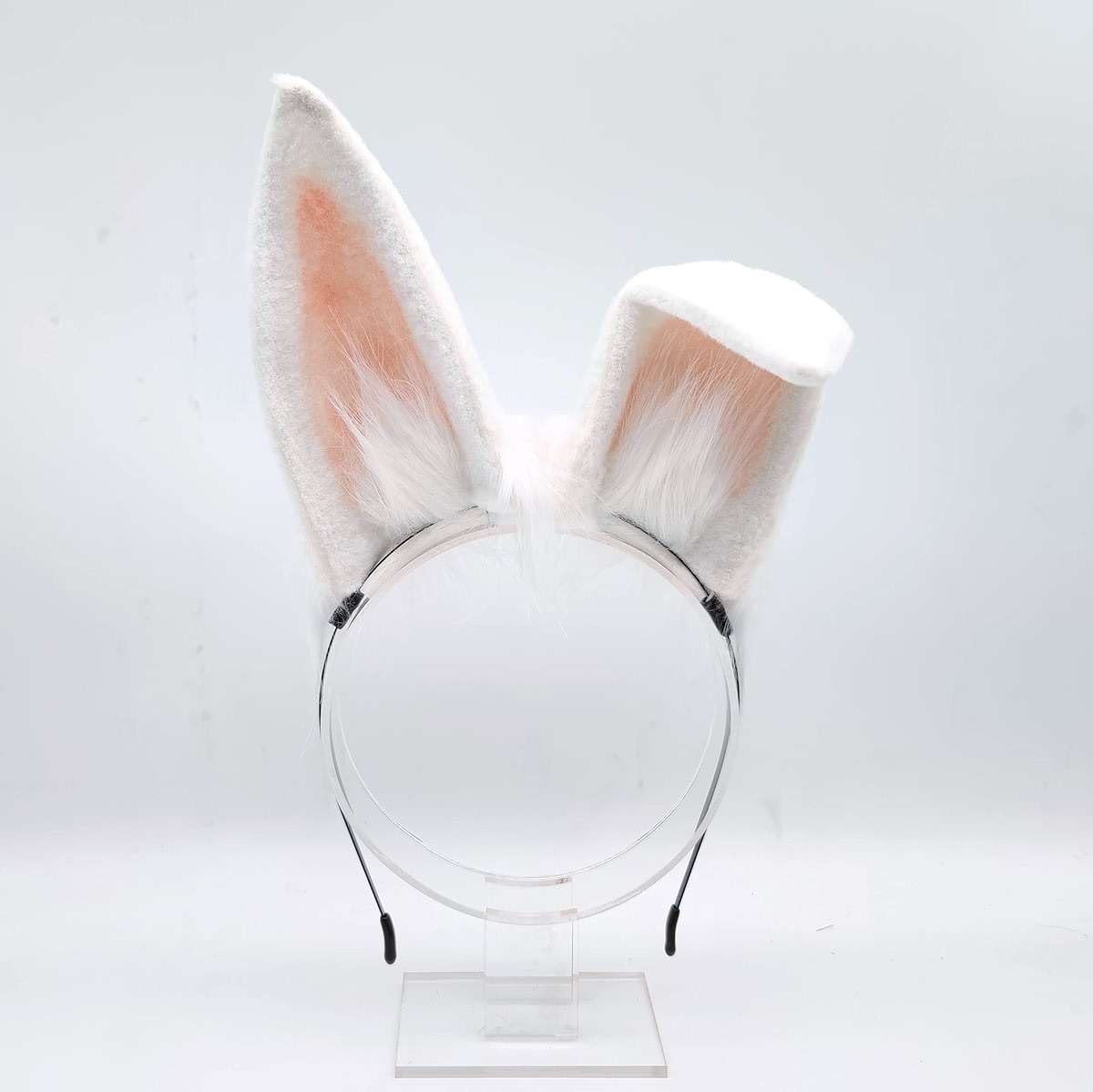 Faylay Women Plush Furry Bunny Headwear Artificial Rabbit Ear Headband Simulation - Image 7