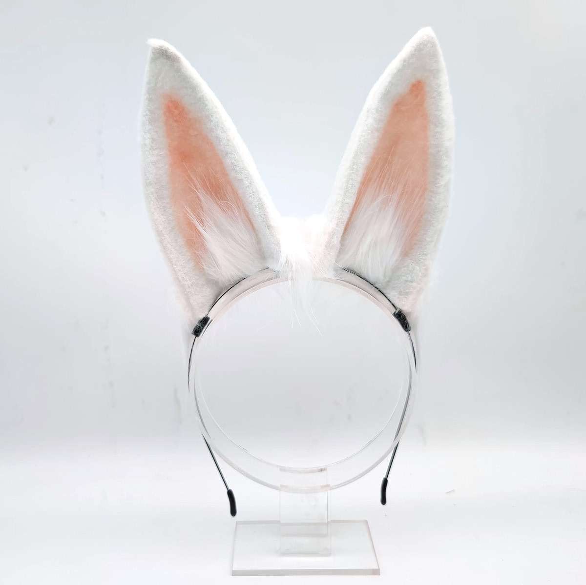 Faylay Women Plush Furry Bunny Headwear Artificial Rabbit Ear Headband Simulation - Image 8