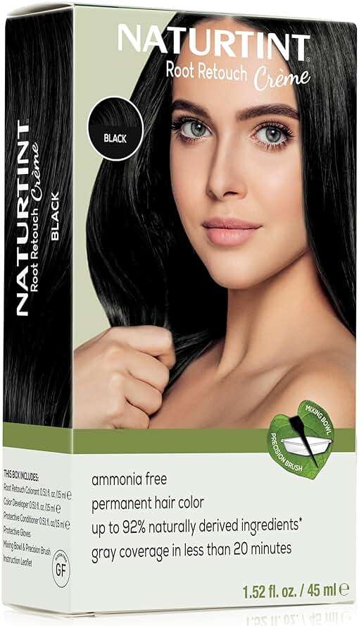 Naturtint Black Root Retouch Crème Permanent Hair Color - Ammonia Free, Conceal Grays, No Artificial Scent, 1.52 Fl Oz - Image 1