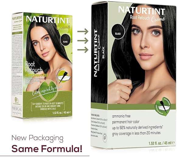 Naturtint Black Root Retouch Crème Permanent Hair Color - Ammonia Free, Conceal Grays, No Artificial Scent, 1.52 Fl Oz - Image 2