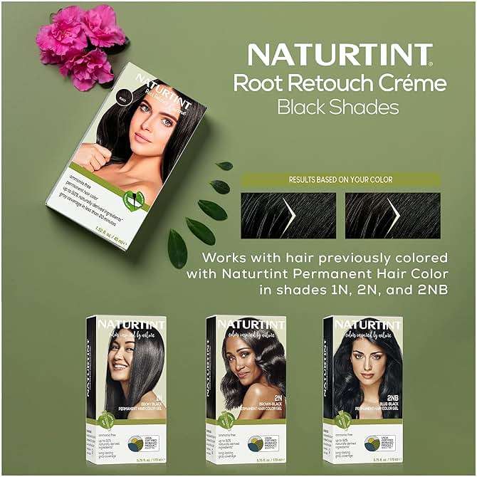 Naturtint Black Root Retouch Crème Permanent Hair Color - Ammonia Free, Conceal Grays, No Artificial Scent, 1.52 Fl Oz - Image 3