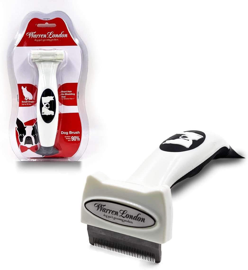Warren London Deshedding Brush for Small Short Hair Dogs, 1.75 Inch - Image 1