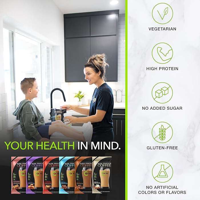 Chike High Protein Iced Coffee Sampler Pack, 20 G Protein, 2 Shots Espresso, 1 G Sugar, Keto Friendly and Gluten Free, 6 Single Serve Packets (packaging may vary) - Image 5