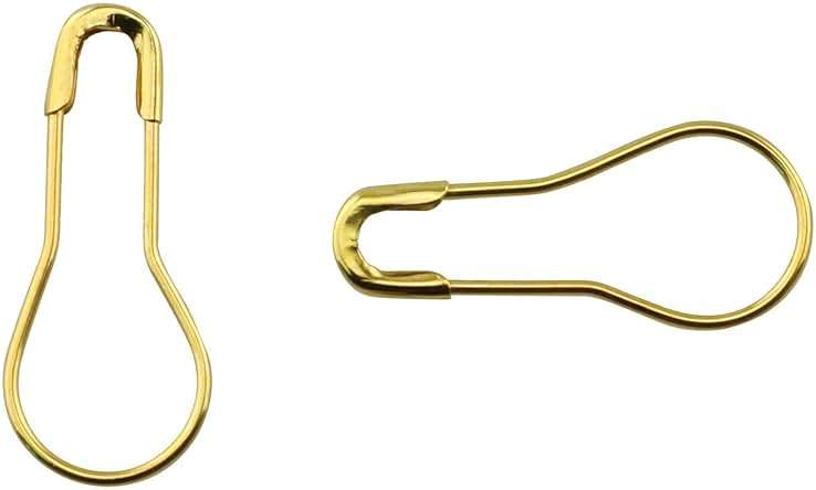 Tegg Safety Pin 500PCS Gold Gourd Shape Metal Fastening Safety Clips for Jewellery Costume Tag and DIY Bulb Pin - Image 5