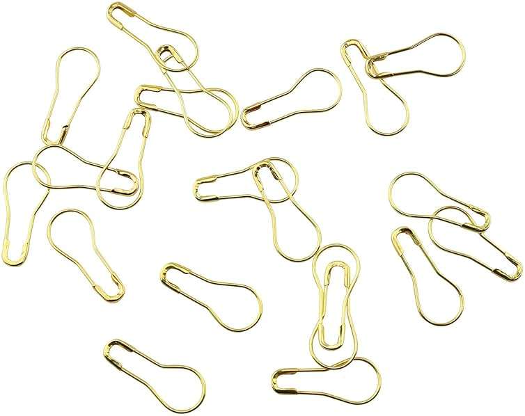 Tegg Safety Pin 500PCS Gold Gourd Shape Metal Fastening Safety Clips for Jewellery Costume Tag and DIY Bulb Pin - Image 6