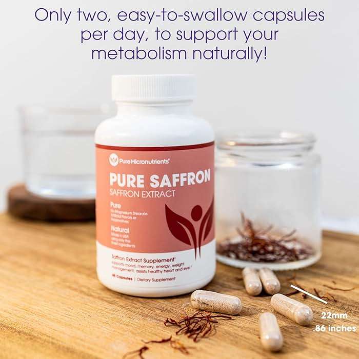 Saffron Supplements - 100% Pure Saffron Extract Capsules - Boost Energy & Mood, Support Eye & Heart Health - Image 5