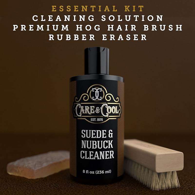 Care & Cool Suede and Nubuck Cleaner Kit (8 oz) Restores Color & Vibrancy to Shoes Clothes, and Furniture (Essential Kit) - Image 2