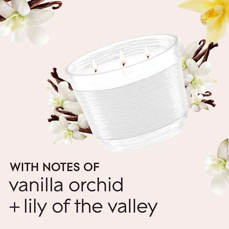 Glade Sheer Vanilla Embrace 3-Wick Fragrance Candle, Essential Oil Infused, Air Freshener, 6.8 Oz, 3 Count - Image 6